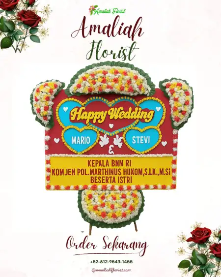Papan Bunga Pernikahan Mutihan
